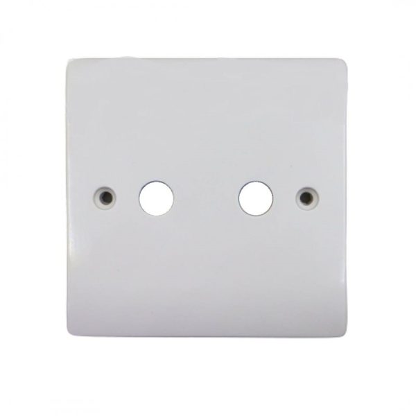 VZ1H2 1GANG BLANK PLATE 2 HOLE WHITE