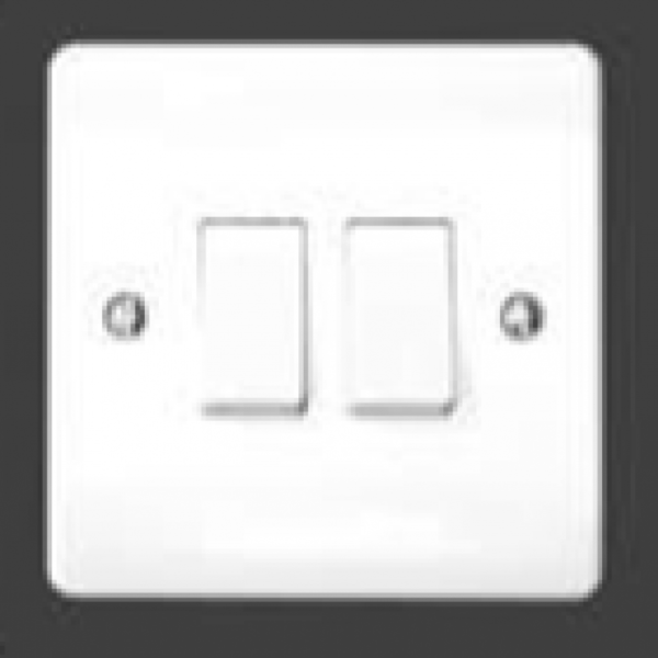 2GANG 2WAY SWITCH WHITE ADMORE