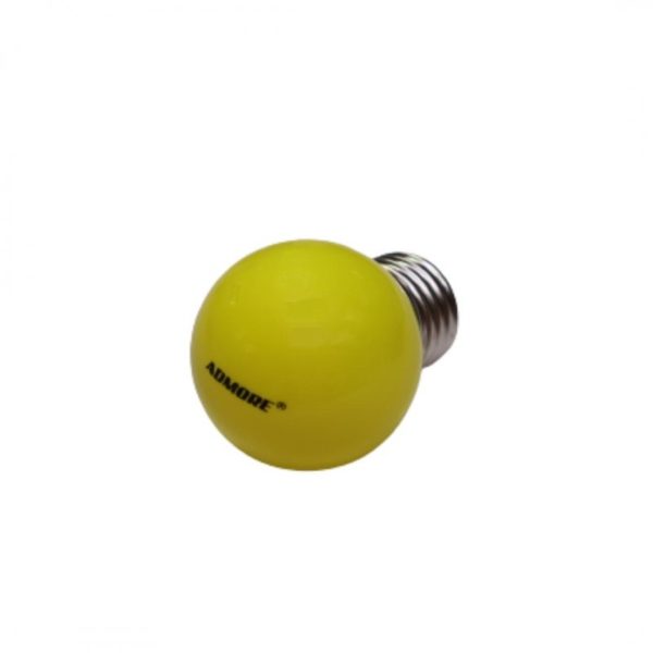 G45Y - 1W E27 LED BALL LAMP YELLOW