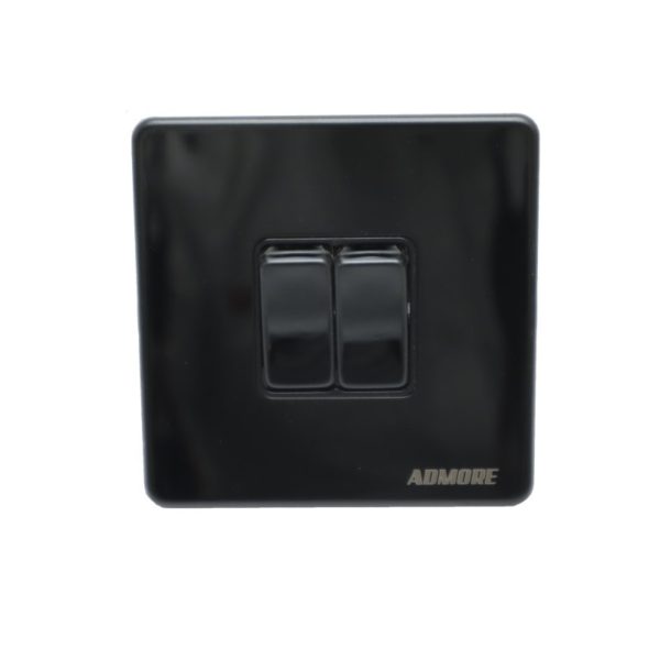 AB-304 - 2GANG 2 WAY SWITCH BLACK NICKLE